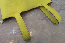 Load image into Gallery viewer, HERMES PICOTIN LOCK PM Clemence leather Lime Y Engraving Hand bag 600120016
