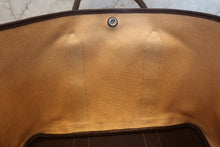 將圖片載入圖庫檢視器 HERMES／エルメス ガーデンパーティPM トワルアッシュ/レザー マロン/ブラウン □H刻印 トートバッグ 700120173

