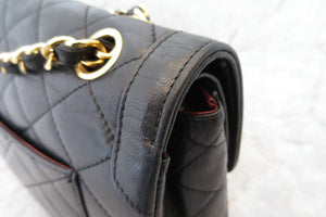 CHANEL Paris Limited Matelasse double flap chain shoulder bag Lambskin Black/Gold hadware Shoulder bag 700090092
