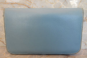 HERMES／エルメス ドゴンGM トリヨンクレマンス ブルージーン □J刻印 財布 700050245