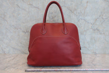 将图片加载到图库查看器，HERMES BOLIDE RELAX 40 Sikkim leather Rouge H □Q刻印 Hand bag 800020264
