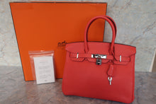 将图片加载到图库查看器，HERMES BIRKIN 30 Clemence leather Rose jaipur □R刻印 Hand bag 600110156
