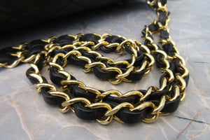 CHANEL Paris Limited Matelasse double flap chain shoulder bag Lambskin Black/Gold hadware Shoulder bag 700090092