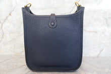 Load image into Gallery viewer, HERMES  EVELYNE TPM Clemence leather Blue nuit Z Engraving Shoulder bag 700010167
