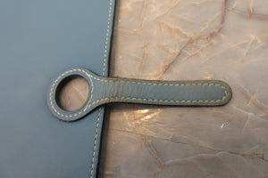 HERMES／エルメス ドゴンGM トリヨンクレマンス ブルージーン □J刻印 財布 700050245
