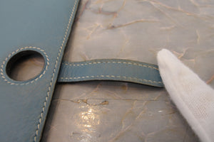 HERMES／エルメス ドゴンGM トリヨンクレマンス ブルージーン □J刻印 財布 700050245