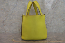 Load image into Gallery viewer, HERMES PICOTIN LOCK PM Clemence leather Lime Y Engraving Hand bag 600120016
