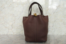 Load image into Gallery viewer, HERMES PICOTIN LOCK MM Clemence leather Rouge sellier Y Engraving Hand bag 600120032
