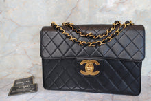 Load image into Gallery viewer, CHANEL Medium Matelasse single flap chain shoulder bag Lambskin Black/Gold hadware Shoulder bag 700100072
