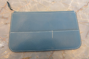 HERMES／エルメス ドゴンGM トリヨンクレマンス ブルージーン □J刻印 財布 700050245