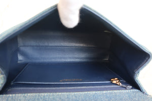 CHANEL/シャネル ココマーク台形ハンドバッグ デニム ブルー/ゴールド金具 ハンドバッグ 700060234