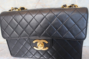 CHANEL Medium Matelasse single flap chain shoulder bag Lambskin Black/Gold hadware Shoulder bag 700100072