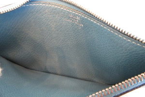 HERMES／エルメス ドゴンGM トリヨンクレマンス ブルージーン □J刻印 財布 700050245