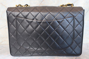 CHANEL Medium Matelasse single flap chain shoulder bag Lambskin Black/Gold hadware Shoulder bag 700100072