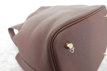 Load image into Gallery viewer, HERMES PICOTIN LOCK MM Clemence leather Rouge sellier Y Engraving Hand bag 600120032
