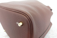 Load image into Gallery viewer, HERMES PICOTIN LOCK MM Clemence leather Rouge sellier Y Engraving Hand bag 600120032
