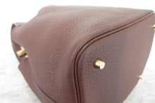 Load image into Gallery viewer, HERMES PICOTIN LOCK MM Clemence leather Rouge sellier Y Engraving Hand bag 600120032
