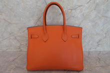 將圖片載入圖庫檢視器 HERMES／エルメス バーキン30 トゴ オレンジ □K刻印 ハンドバッグ 700060305
