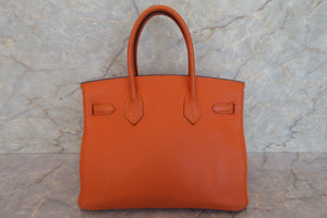 HERMES／エルメス バーキン30 トゴ オレンジ □K刻印 ハンドバッグ 700060305