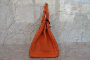 HERMES／エルメス バーキン30 トゴ オレンジ □K刻印 ハンドバッグ 700060305