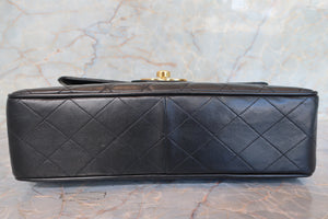 CHANEL Medium Matelasse single flap chain shoulder bag Lambskin Black/Gold hadware Shoulder bag 700100072