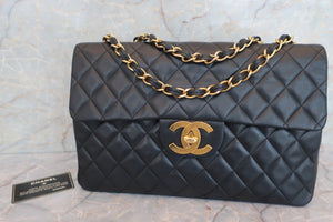 CHANEL Big Matelasse single flap chain shoulder bag Lambskin Black/Gold hadware Shoulder bag 600060188