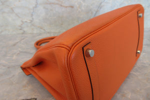 HERMES／エルメス バーキン30 トゴ オレンジ □K刻印 ハンドバッグ 700060305
