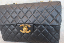 将图片加载到图库查看器，CHANEL/香奈儿 大号CF 单盖 链条包 羊皮 Black/Gold hadware(黑色/金色金属) 肩背包 600060188
