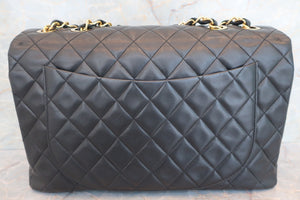 CHANEL/香奈儿 大号CF 单盖 链条包 羊皮 Black/Gold hadware(黑色/金色金属) 肩背包 600060188