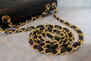 CHANEL Medium Matelasse single flap chain shoulder bag Lambskin Black/Gold hadware Shoulder bag 700100072