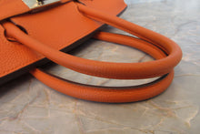 將圖片載入圖庫檢視器 HERMES／エルメス バーキン30 トゴ オレンジ □K刻印 ハンドバッグ 700060305
