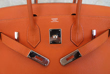將圖片載入圖庫檢視器 HERMES／エルメス バーキン30 トゴ オレンジ □K刻印 ハンドバッグ 700060305
