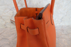 HERMES／エルメス バーキン30 トゴ オレンジ □K刻印 ハンドバッグ 700060305