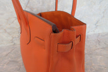 將圖片載入圖庫檢視器 HERMES／エルメス バーキン30 トゴ オレンジ □K刻印 ハンドバッグ 700060305
