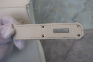 HERMES／エルメス バーキンクラブ30 トリヨンクレマンス/リザード ホワイト/パールグレー/サンギーヌ □O刻印 ハンドバッグ 700030205