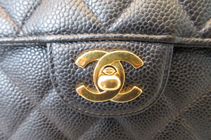 CHANEL Medium Matelasse single flap chain shoulder bag Caviar skin Black/Gold hadware Shoulder bag 700090070