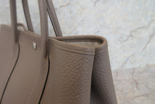 Load image into Gallery viewer, HERMES GARDEN PARTY TPM Country leather Gris asphalt A Engraving Tote bag 600110144
