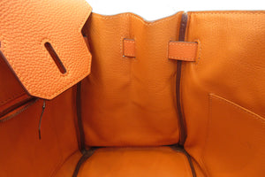 HERMES／エルメス バーキン30 トゴ オレンジ □K刻印 ハンドバッグ 700060305