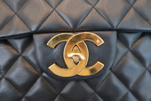 将图片加载到图库查看器，CHANEL/香奈儿 大号CF 单盖 链条包 羊皮 Black/Gold hadware(黑色/金色金属) 肩背包 600060188
