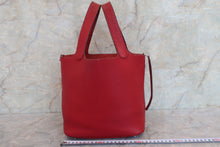 将图片加载到图库查看器，HERMES PICOTIN MM Clemence leather Rouge garance □L刻印 Hand bag 600080044
