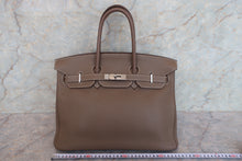 画像をギャラリービューアに読み込む, HERMES／エルメス バーキン35 トリヨンクレマンス エトゥープ □M刻印 ハンドバッグ 700060291
