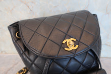 Load image into Gallery viewer, CHANEL Matelasse Chain Back pack Lambskin Black/Gold hardware Back pack 800090046
