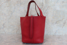 将图片加载到图库查看器，HERMES PICOTIN MM Clemence leather Rouge garance □L刻印 Hand bag 600080044
