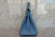将图片加载到图库查看器，HERMES BIRKIN 25 Epsom leather Blue jean □M刻印 Hand bag 700060229
