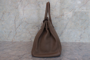HERMES／エルメス バーキン35 トリヨンクレマンス エトゥープ □M刻印 ハンドバッグ 700060291