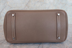 HERMES／エルメス バーキン35 トリヨンクレマンス エトゥープ □M刻印 ハンドバッグ 700060291
