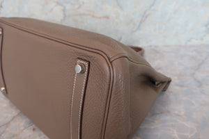 HERMES／エルメス バーキン35 トリヨンクレマンス エトゥープ □M刻印 ハンドバッグ 700060291