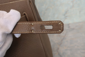 HERMES／エルメス バーキン35 トリヨンクレマンス エトゥープ □M刻印 ハンドバッグ 700060291