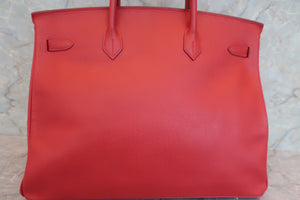 HERMES BIRKIN 40 Ardennes leather Rouge vif □C刻印 Hand bag 600110159