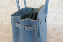 将图片加载到图库查看器，HERMES BIRKIN 25 Epsom leather Blue jean □M刻印 Hand bag 700060229
